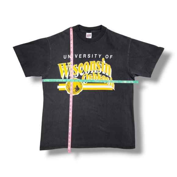 Vintage University Of Wisconsin Oshkosh Black Soffe's Choice T-Shirt Men's L - Picture 3 of 16